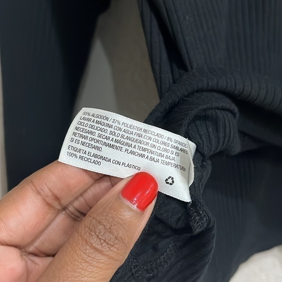 A New Day Black Draw String Top Black Long Sleeve Size  Large - Picture 6 of 9